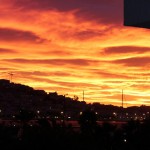 partial view of ibiza'old' town from the terrace