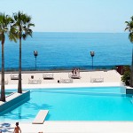 stunning front sea view, pool e private beach from the terrace