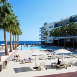 the pool area