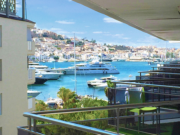 Partial Sea View and Ibiza Old Town from the terrace